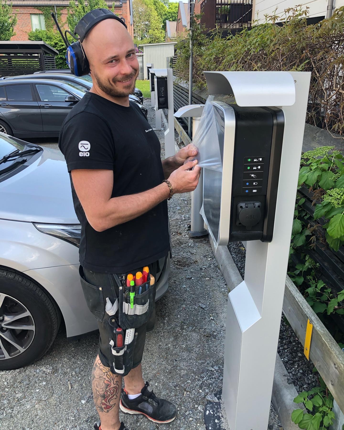 Installation av laddstation utomhus